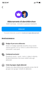 abbonamenti su instagram