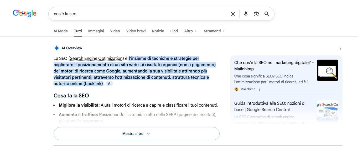 Seo e AI Overview
